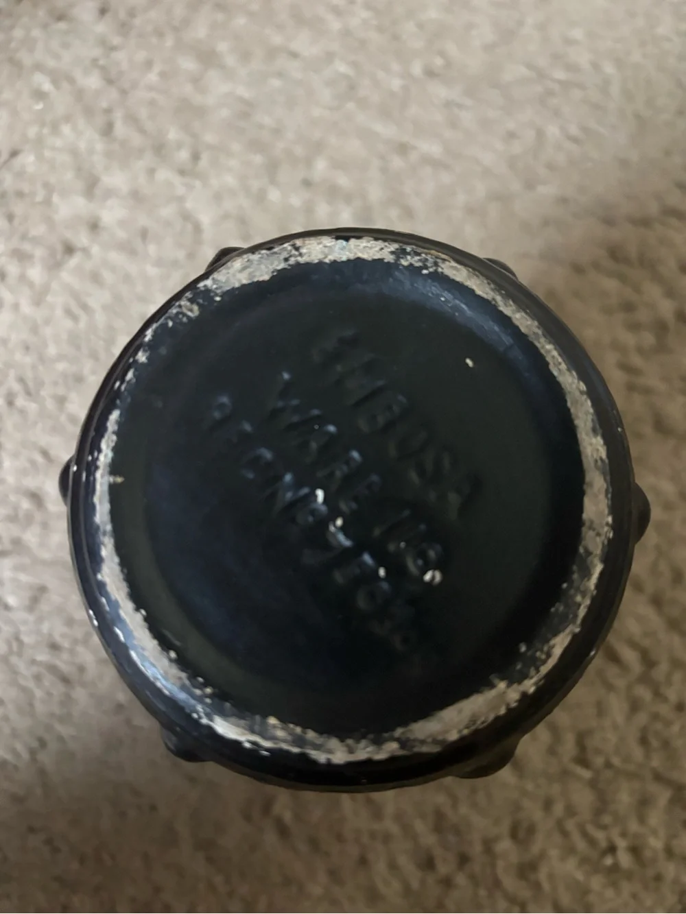 Vintage-Inspired Decorative Hex Vase in Black and Brown